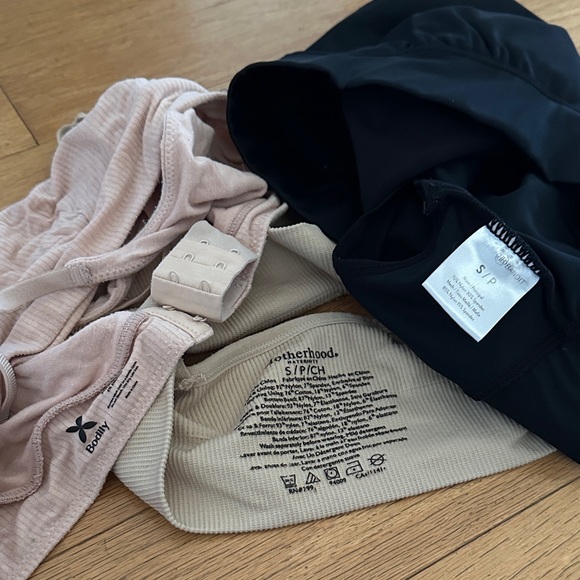 Elegant Women's Nursing Bra Trio - Black, Nude, and Pink - Picture 3 of 3